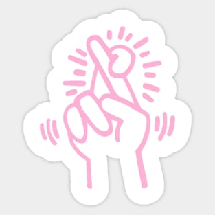 Pink Retro Finger Sticker